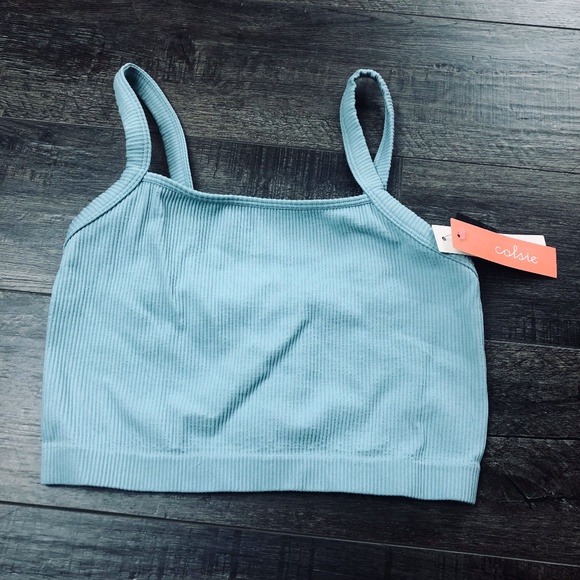 Colsie Other - *BNWT* Colsie Bra Aqua Ribbed ((size Medium)) NEW